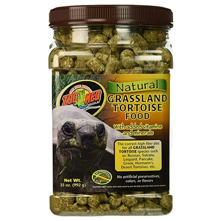 Zoo Med Natural Grassland Tortoise Food - 35 oz Long Stem Fiber Diet for Tortoises