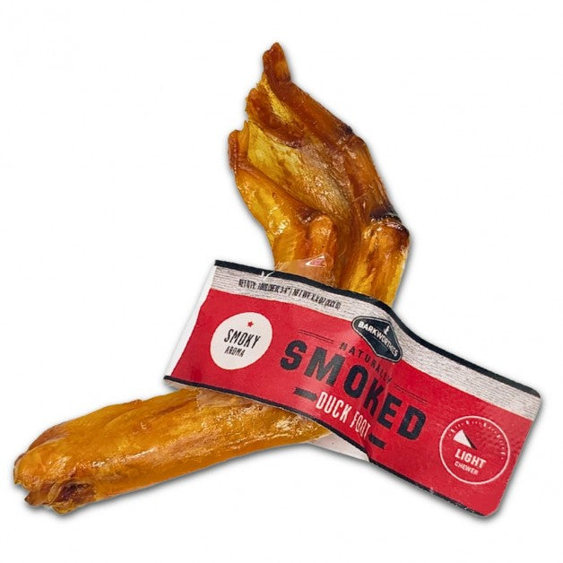 Barkworthies Smoked Duck Feet Dog Treats - 50 Count - All Natural Dog Chews