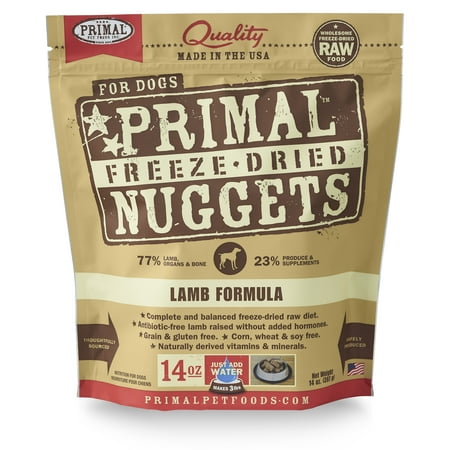 Primal Freeze-Dried Dog Food Lamb Nuggets - 14 oz, Raw, Grain-Free Formula