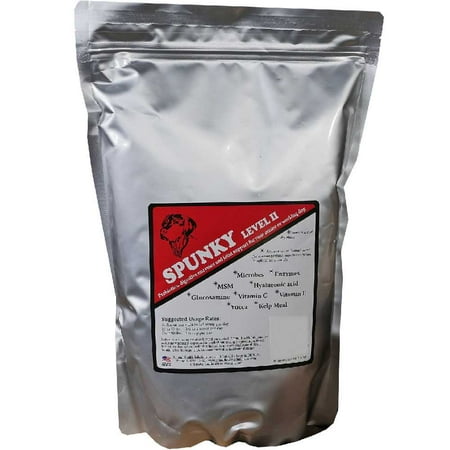 Spunky Level II Hip & Joint Supplement for Dogs - Glucosamine, MSM, Vitamins - 4 lb