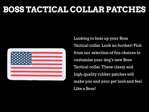 Boss Dog Tactical Rubber Hook-Backed Patch - Boss Dog Brand Logo - for Tactical Collars