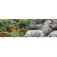 Blue Ribbon Vibran-Sea Aquarium Background - Double Sided Rainforest/Boulder - 19 inch x 50 ft Roll