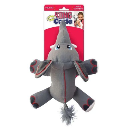 KONG Cozie Ultra Ella Elephant Large Dog Toy - Squeaky Plush & Durable