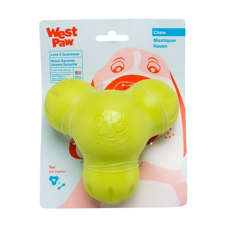 West Paw Zogoflex Tux Dog Toy - Large, Granny Smith (Green) - Treat Dispensing Chew Toy for Tough Chewers