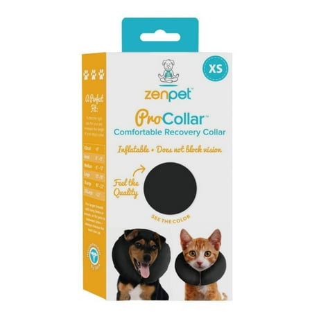 ZenPet Original Pro-Collar Inflatable Recovery Collar - Extra Small - <6" Neck - for Dogs & Cats