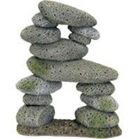 Blue Ribbon Exotic Environments Tall Pebble Archway Aquarium Ornament - 7.5" x 2.75" x 7.75"