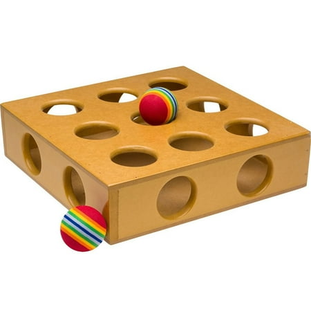SmartCat Peek and Play Toy Box - Interactive Cat Toy - Stimulates Hunting Behavior