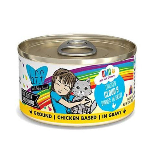 Weruva BFF OMG Cloud 9 Chicken Dinner in Gravy Grain-Free Wet Cat Food, 2.8 oz Can