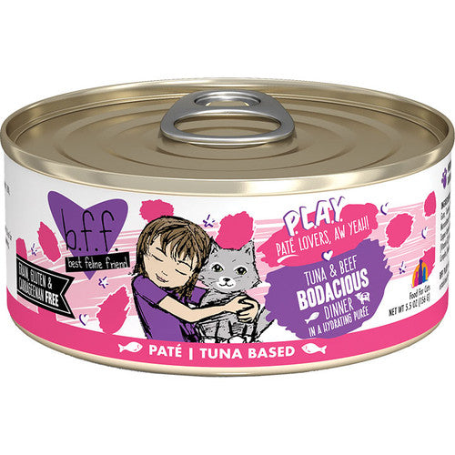 BFF P.L.A.Y. Bodacious Tuna & Beef Dinner Cat Food, 5.5 oz (Case of 8)