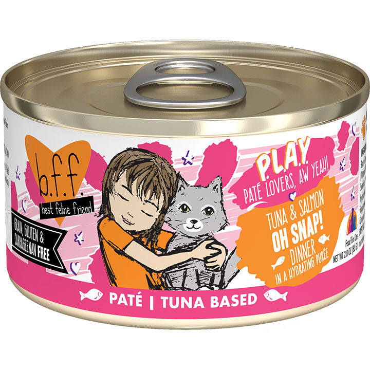 BFF PLAY Oh Snap! Tuna & Salmon Pate Cat Food - 2.8oz Can