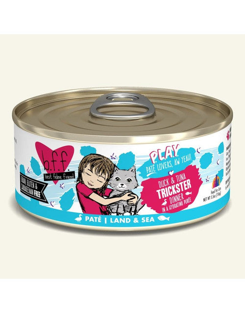 Weruva BFF PLAY Trackstar Duck Pate Canned Cat Food, 5.5 oz (Case of 8)