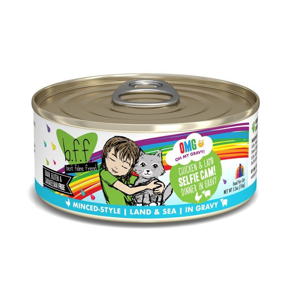 BFF OMG Selfie Cam! Chicken & Lamb Dinner in Gravy Wet Cat Food, 5.5 oz