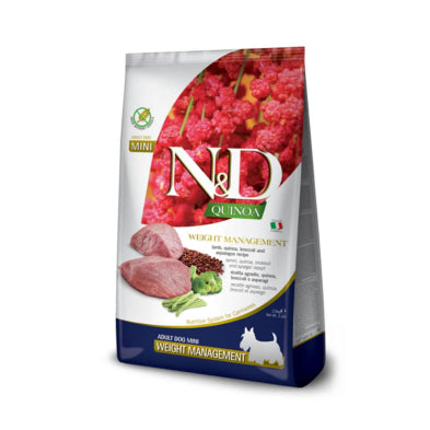 Farmina N&D Quinoa Weight Management Lamb Dog Food - 15.4 lb / 7kg - Grain-Free Adult Diet