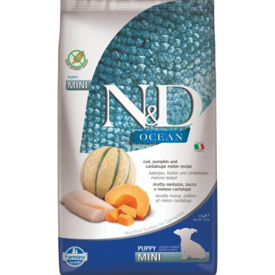 Farmina N&D Ocean Puppy Cod, Pumpkin & Cantaloupe (Med/Maxi) - 2.5kg Dry Dog Food