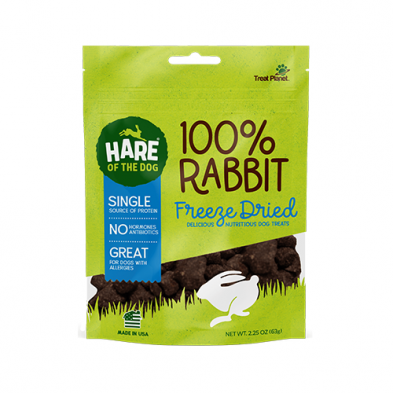 Hare of the Dog 100% Rabbit Freeze-Dried Dog Treats - 2.25 oz