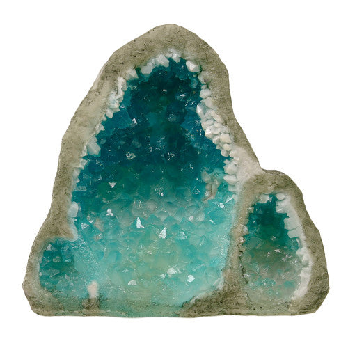 Blue Ribbon Exotic Environments Glow in the Dark Geode Stone - Tall Blue Aquarium Ornament