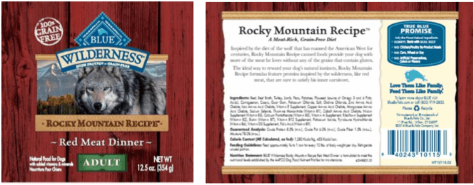 Blue Buffalo Wilderness Rocky Mountain Red Meat Dinner, Grain-Free Wet Dog Food, 12.5 oz