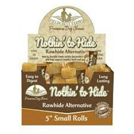 Fieldcrest Farms Nothin' To Hide Peanut Butter Roll Dog Treat, Rawhide Alternative, 5 inch (Single)