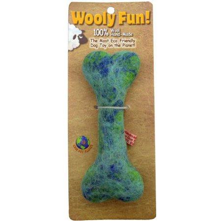 One Pet Planet Wool Dog Toy  65Inch  Green