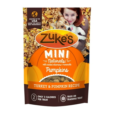 Zuke's Mini Naturals Dog Training Treats, Turkey & Pumpkin, 5 oz