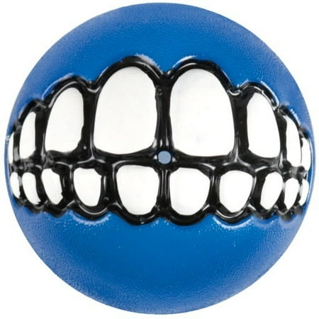 KONG Rogz Grinz Large Dog Treat Ball, 3 inch, Assorted Colors, Durable Fetch & Chew Toy