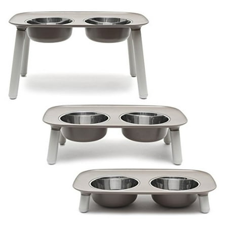 Messy Mutts Elevated Double Dog Feeder with Removable Sta...