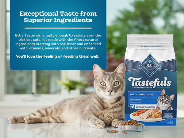 Blue Buffalo Tastefuls Flaked Wet Cat Food Variety Pack, Tuna, Chicken, & Shrimp in Gravy, 5.5 oz, 12 Count