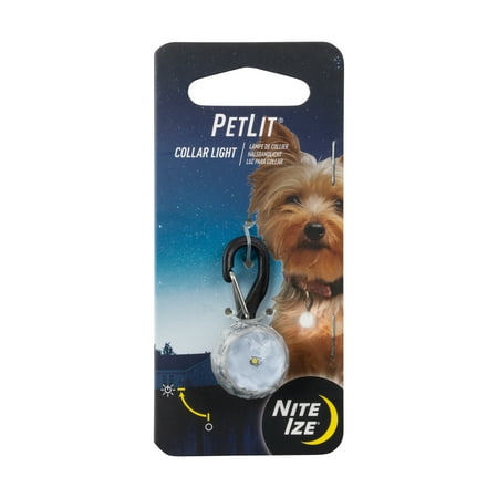 Nite Ize PetLit LED Collar Light - Crystal Jewel - Dog/Cat Safety Light