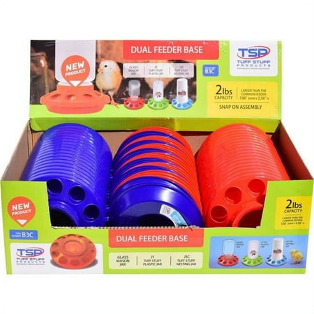 Tuff Stuff Products B3C-SK1 Dual Feeder Base  Blue & Red