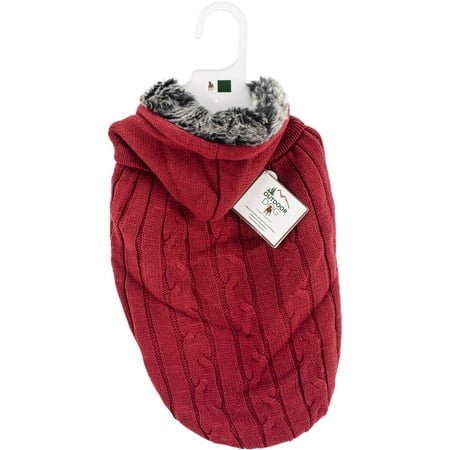 ETH Faux Fur Hood Merlot L