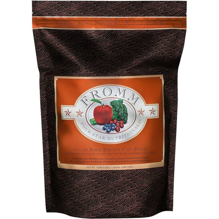 Fromm Four-Star Game Bird Recipe Cat Food - Grain-Free, Turkey, Duck, Quail & Pheasant (4 lb)