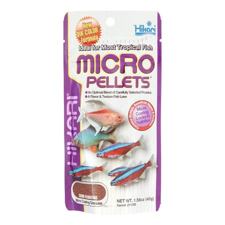 Hikari Tropical Micro Pellets - Fish Food for Small Fish - 1.58oz (45g)