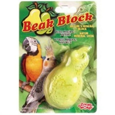 Living World Mineral Block Pear - Bird Beak Conditioner & Supplement, 2.5oz