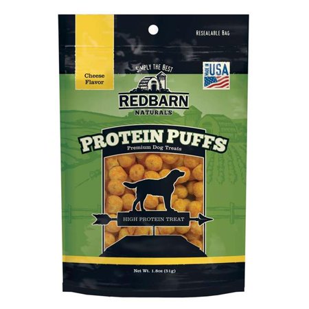Redbarn Protein Puffs Cheese Dog Treats, 1.8 oz - High Protein, Grain-Free