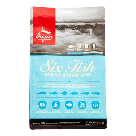 Orijen 6 Fish Dy Cat Food, Trial Size 12 Oz