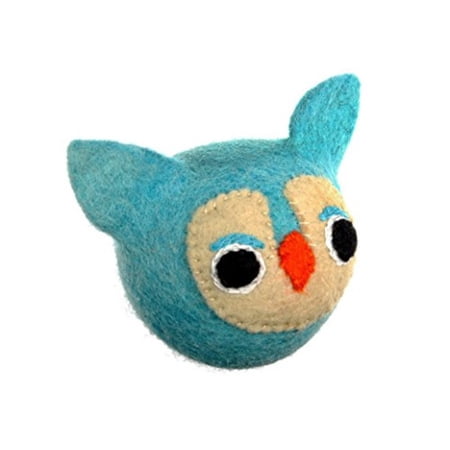 rc pet products owl wooly wonkz woodland dog toy, medium