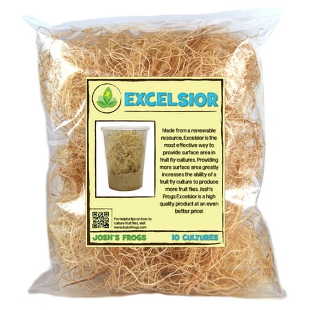 Josh's Frogs Excelsior Fruit Fly Culture Media - 4.6 oz - Makes 10 Cultures