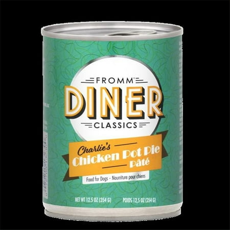 Fromm Diner Classic Charlie's Chicken Pot Pie Pate Canned Dog Food - 12.5oz Can / 12-Pack Case