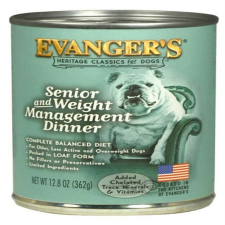 Evanger's Heritage Classic Senior/Weight Management Wet Dog Food, 12.5 oz Can