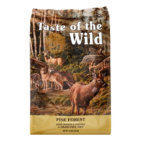 Taste of the Wild Pine Forest Venison & Legumes Recipe, Grain-Free Dry Dog Food, 14 lb