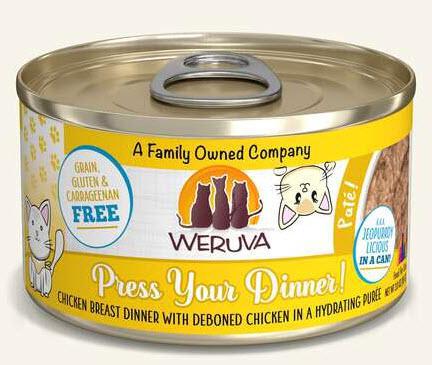 Weruva Press Your Dinner Chicken Pate Cat Food, 3 oz Can