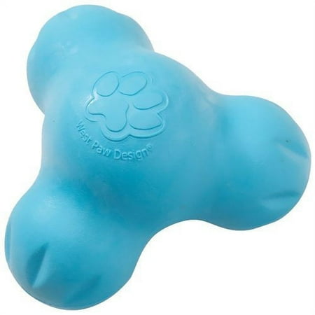 West Paw Zogoflex Tux Treat Dispensing Dog Toy - Large, Aqua Blue - Durable Chew Toy