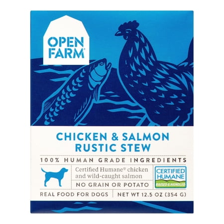 Open Farm Chicken & Salmon Rustic Dog Stew, 12.5 Oz, Pack...