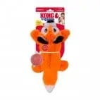 KONG Cozie Pocketz Fox Dog Toy - Small Plush Squeaky Puzzle Toy