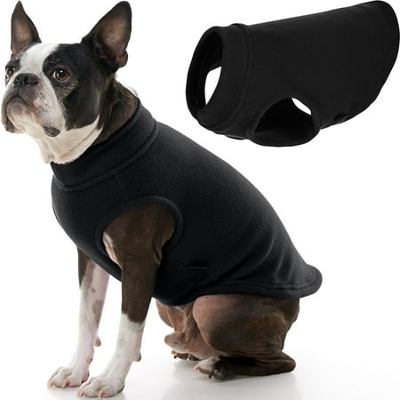 Gooby Stretch Fleece Dog Vest - Black, 2XL - Pullover Sweater Jacket