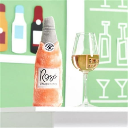ZippyPaws Happy Hour Crusherz Rose Dog Toy - Refillable Water Bottle Crunch Toy