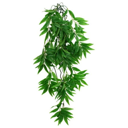 Komodo Bamboo Hanging Plant - Large 26" Artificial Terrarium Decor, Reptile Habitat Vine