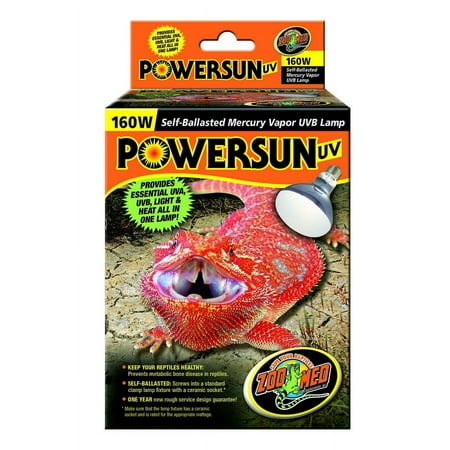 Zoo Med Powersun UVB Mercury Vapor Lamp - 160 Watt
