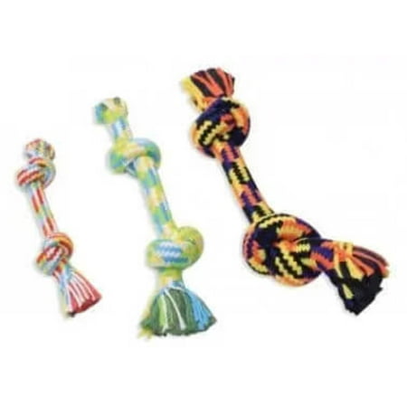 Mammoth Braidys Rope Bone Large 14-in Dog Toy - Flossy Chew 2-Knot