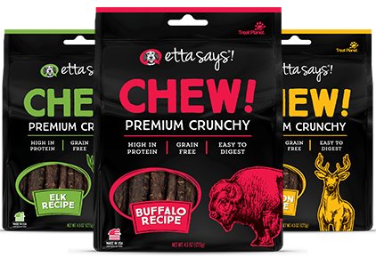 Etta Says! Chew! Premium Crunchy Buffalo Dog Treats, 4.5 oz